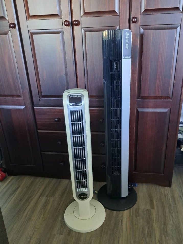 Lasko Tower Fans - Oscillating, Timer, Remote- See Photos & Description For All Details