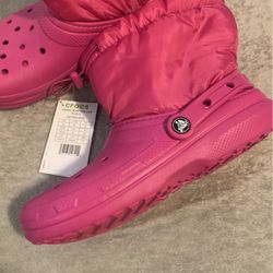 Cute Croc Boots Size 6Y