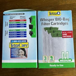 2 Of Tetra Whisper Bio-Bag Medium Disposable Filter Cartridges for Aquariums, 3 Count