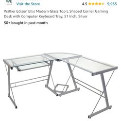 Glass Computer Table — Old But Rarely Used Looks New 