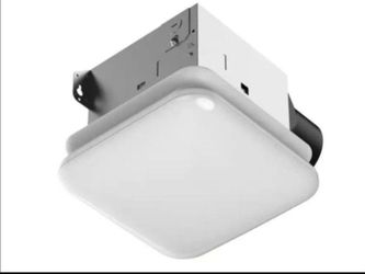 Commercial Electric 50 CFM Ceiling Mount Room Side Installation Bathroom Exhaust Fan with Adjustable Color Temperature LED and Night Light