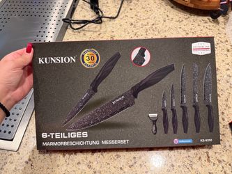 Kunsion 6-Piece Marble Coating Knife Set