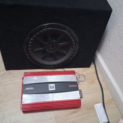 12 In Kicker Comp VR  Sub Woofer  W/ Dual 600 Watts Amp  
