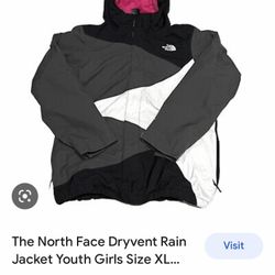 The North Face Kids Children Youth Girl Women Windbreaker Waterproof Rain Coat Jacket 