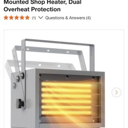 7500W Electric Garage Heater for Indoor Use, 240V Wall/Ceiling/Floor Mounted Shop Heater, Dual Overheat Protection