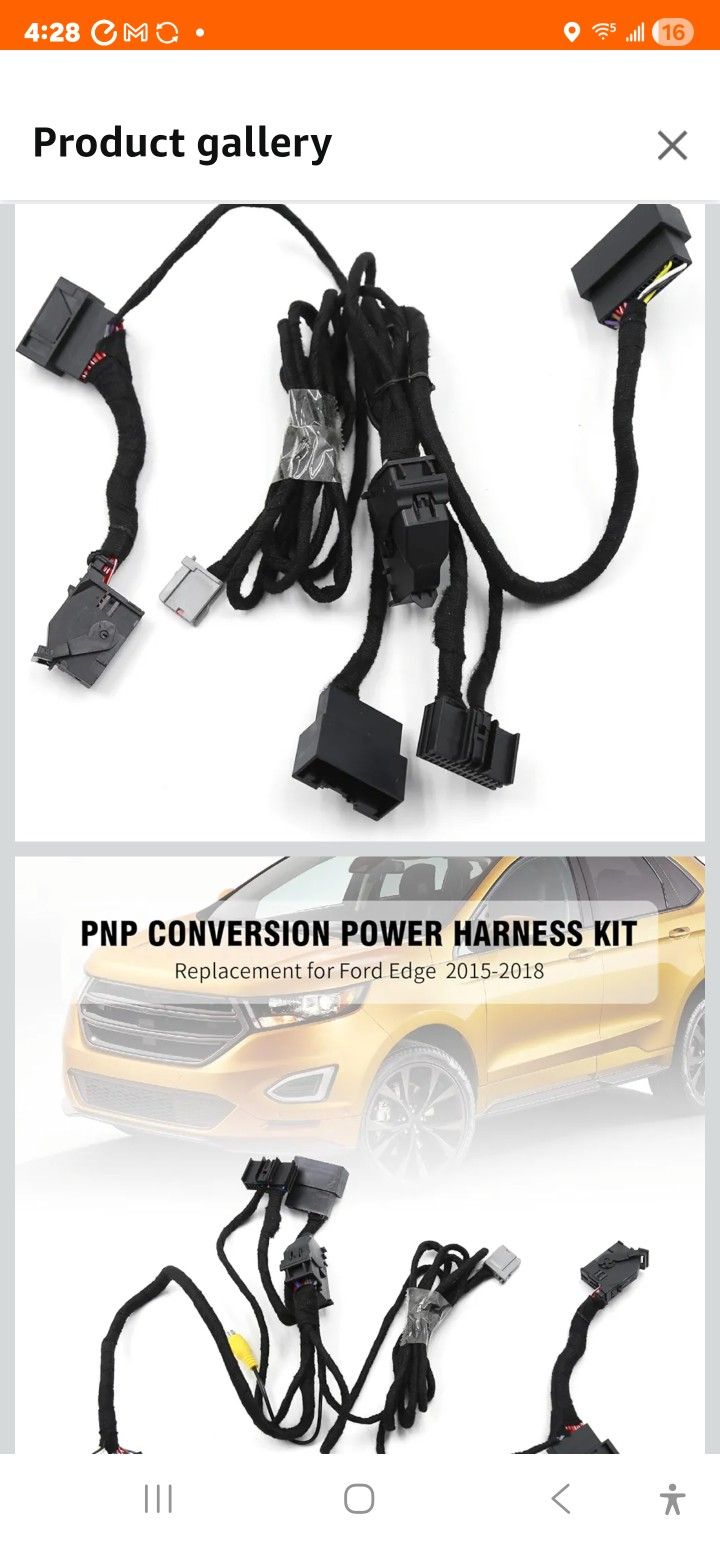 HC3Z 19A387 B 4 to 8Inch PNP Conversion Power Harness Kit, Replacement for Ford Edge Fusion (Factory Auto Climate) Super Duty Mustang, Replaces HU5Z 1