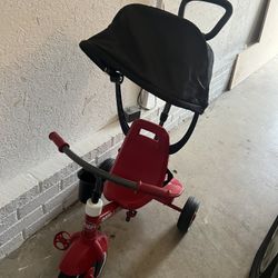 Radio Flyer Pedal & Push Stroll 'N Trike - Tricycle, red