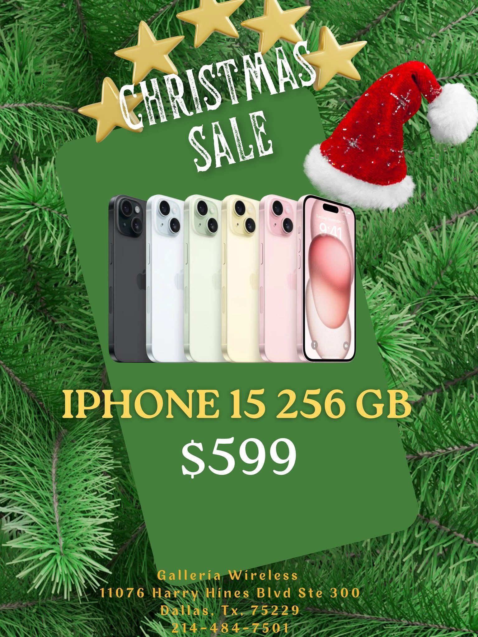 Apple iPhone 15 256gb Unlocked Christmas Deals 
