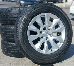 20" Chevy Silverado GMC Sierra Factory Stock OEM Wheels & Tires Tahoe Suburban Escalade Yukon Ram Tundra Titan Rims Rines Llantas.. Setof4