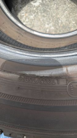 LT 225/75 16. 2 tires good condition