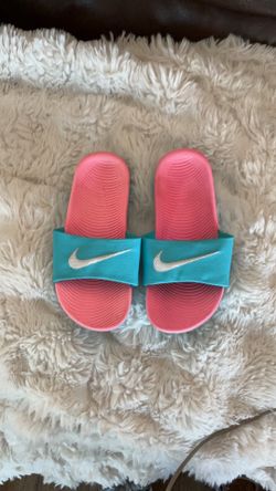Girls Blue pink Nike sandals