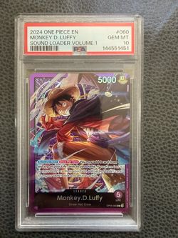 MONKEY D. LUFFY SOUND LOADER VOLUME.1 ONE PIECE ENGLISH PROMOS 2024 060 PSA 10