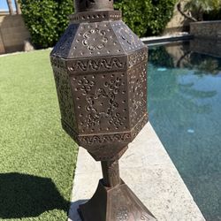 Vintage punched tin lantern