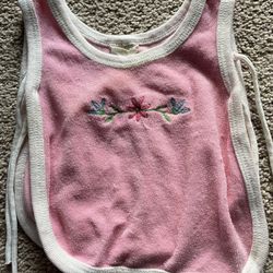 18-month Pink Plush Bib