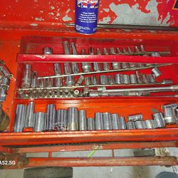 Toolbox W Lock & Assorted Tools