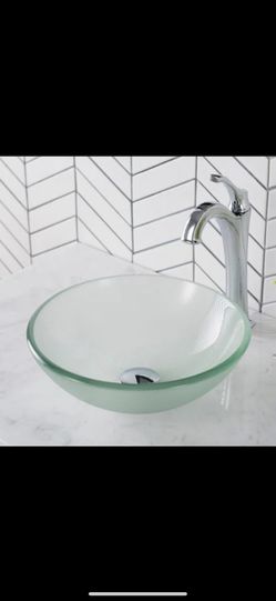 Glass Bowl Bathroom Vanity Sink NEW
