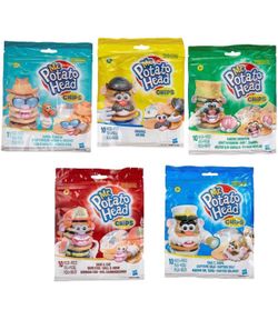 Mr. Potato Head Chips 5-Figure Multipack - Stackable Potato Chip Characters: Original, Barb A. Cue, Saul T. Chips, Ranch Blanche & Cheesie Onionton
