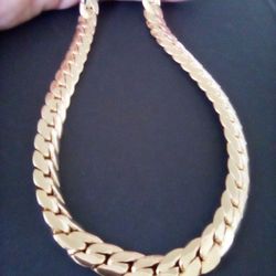 Gold 18k Plated Snake Necklace Chain 