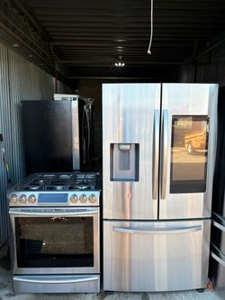 Samsung refrigerator and stove