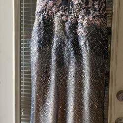 Ombré Party Dress With Shall 