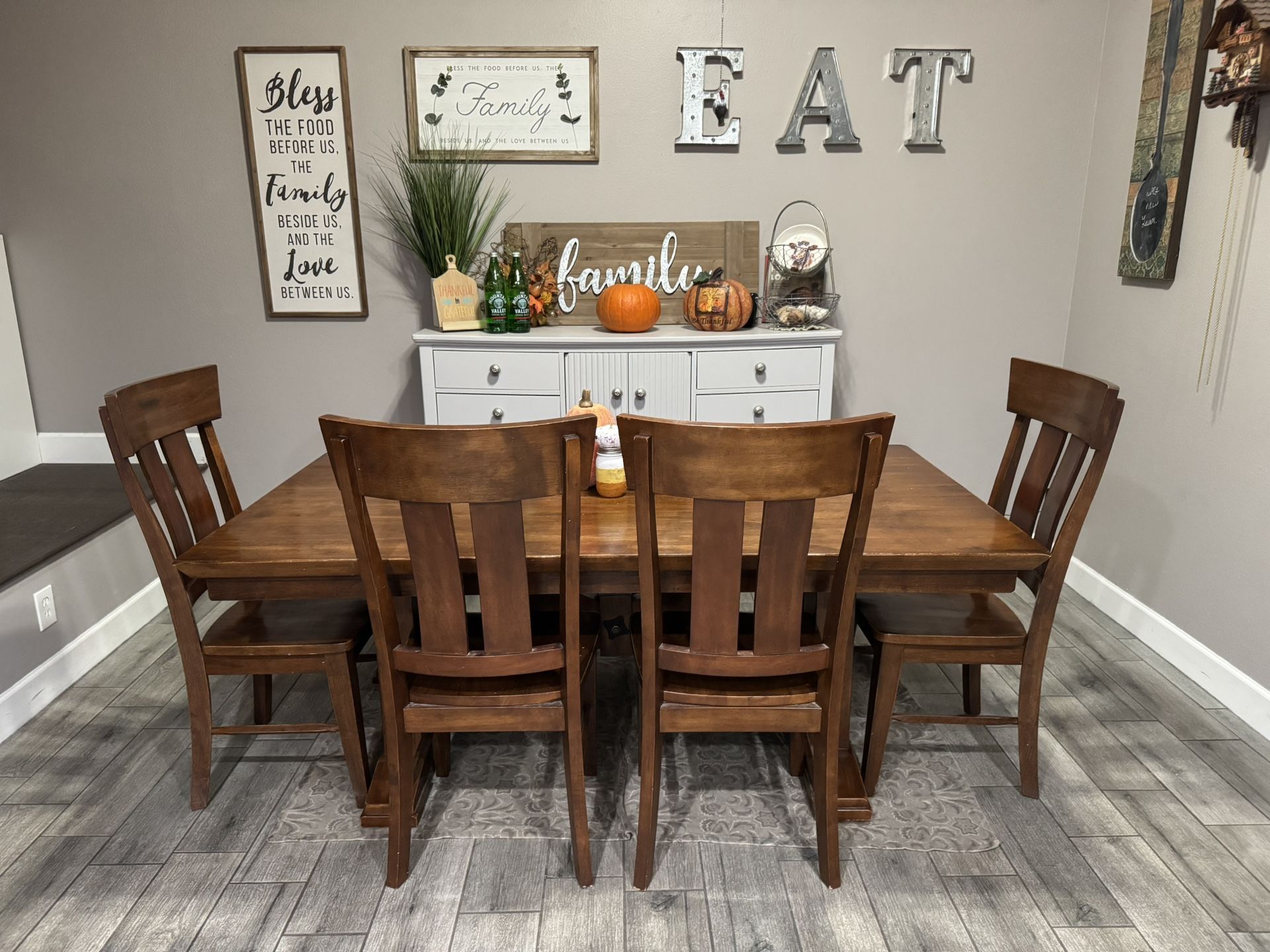 Dining Table 4 Chairs And A Bench 