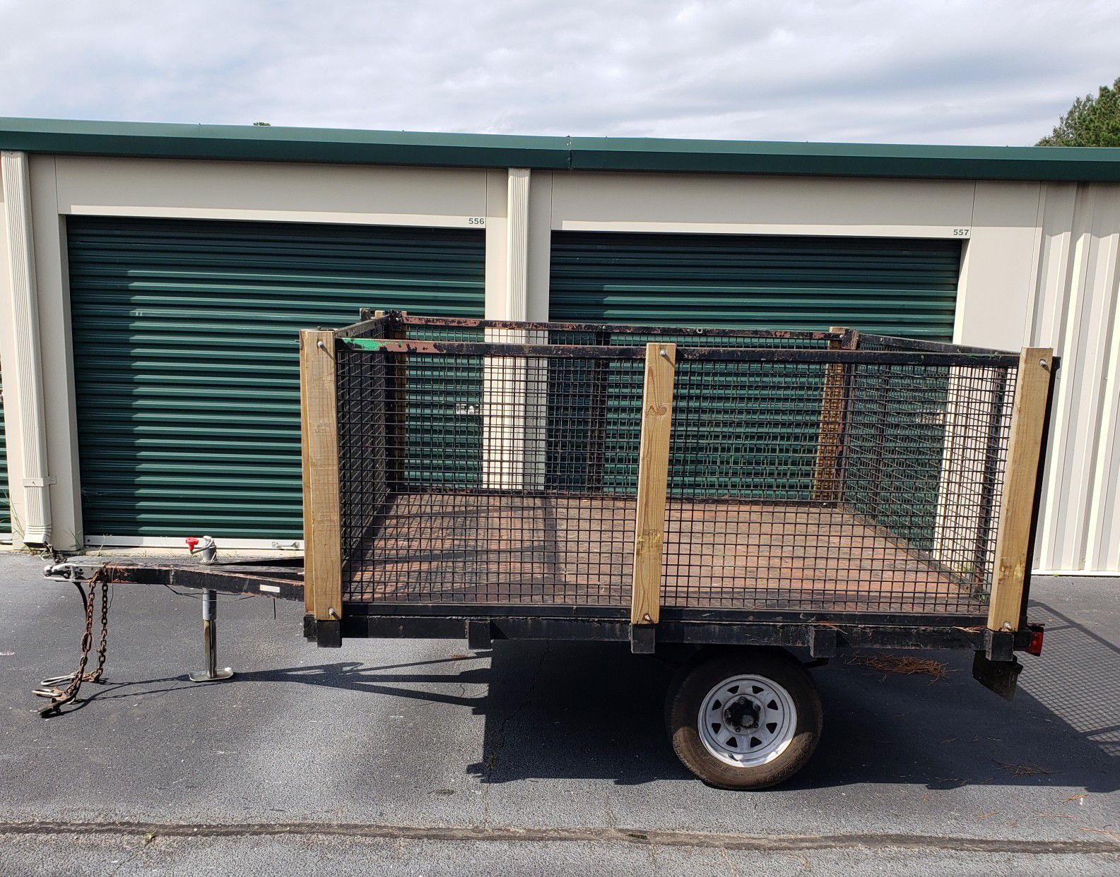 8ft x 7ft flat bed trailer with removable sides