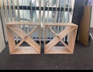 New. 2 for $45 Bottle Wine Rack Holder Cellar Cube Bar Storage Kitchen Decor Wood Display