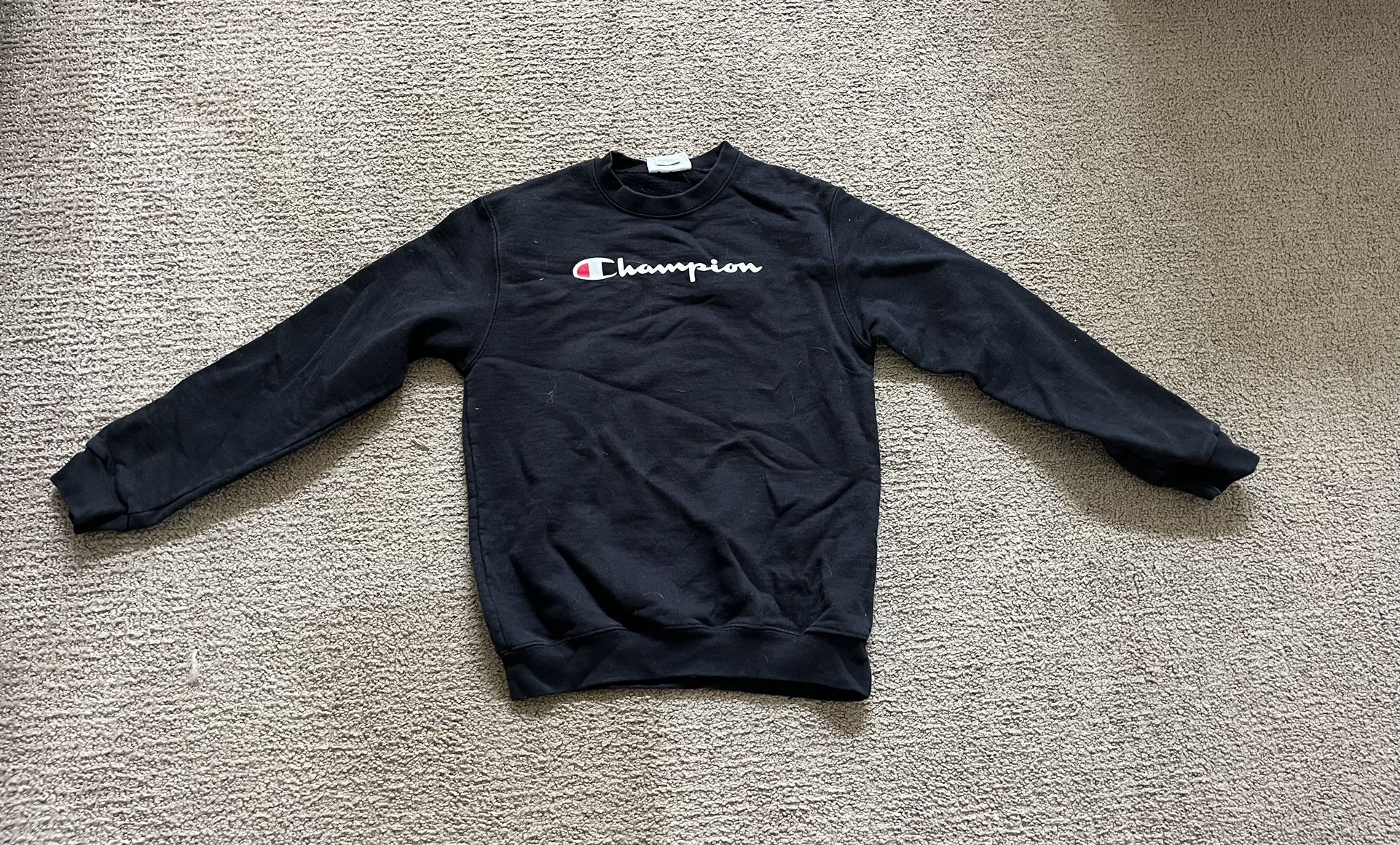 Champion kids, black sweatshirt, size Medium 