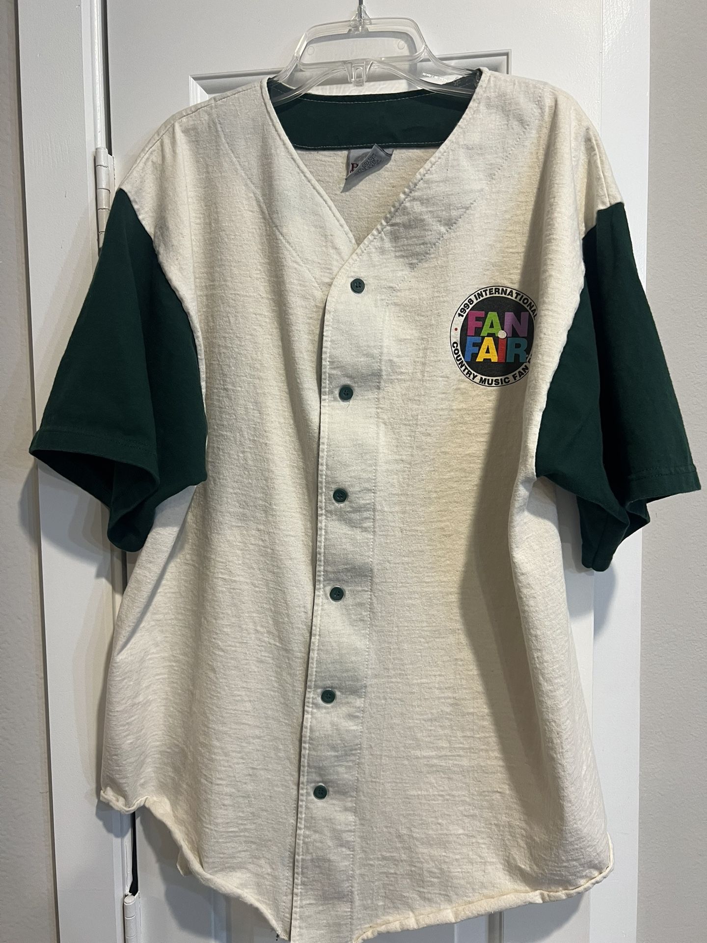 VINTAGE 1998 Country Music Fan Fair Baseball Style Jersey - Large