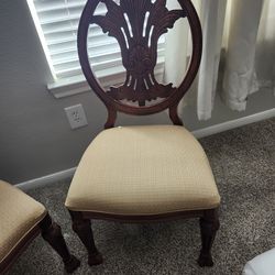 Wood table chairs