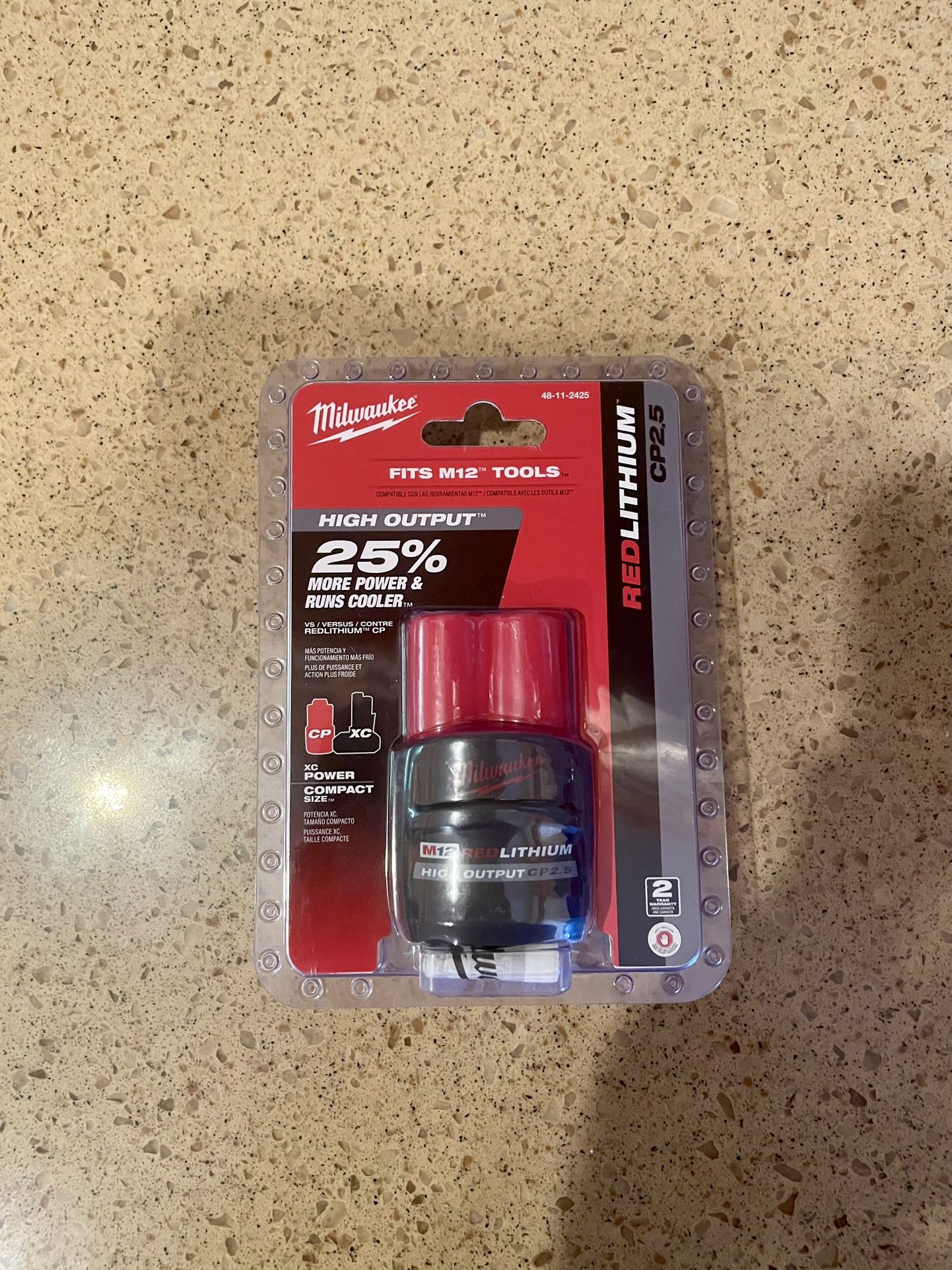 Brand New Milwaukee M12 12-Volt Lithium-Ion High Output 2.5 Ah Compact Battery