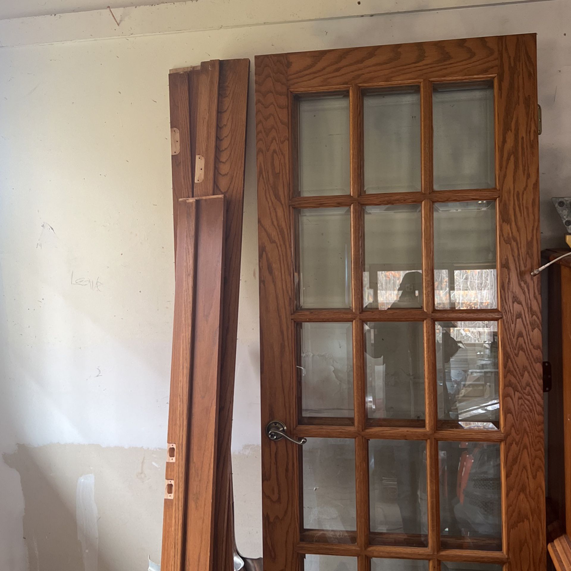 French Doors With Jambs And Assembly 