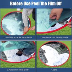 Mirror Wide Angle View for Warehouse Garage Shop Security Adjustable PC Lighted Safety Mirror Red to HD Clear View for Warehouse Garage Shop Security