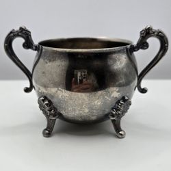 Vintage Ornate Silverplated  Sugar Bowl 
