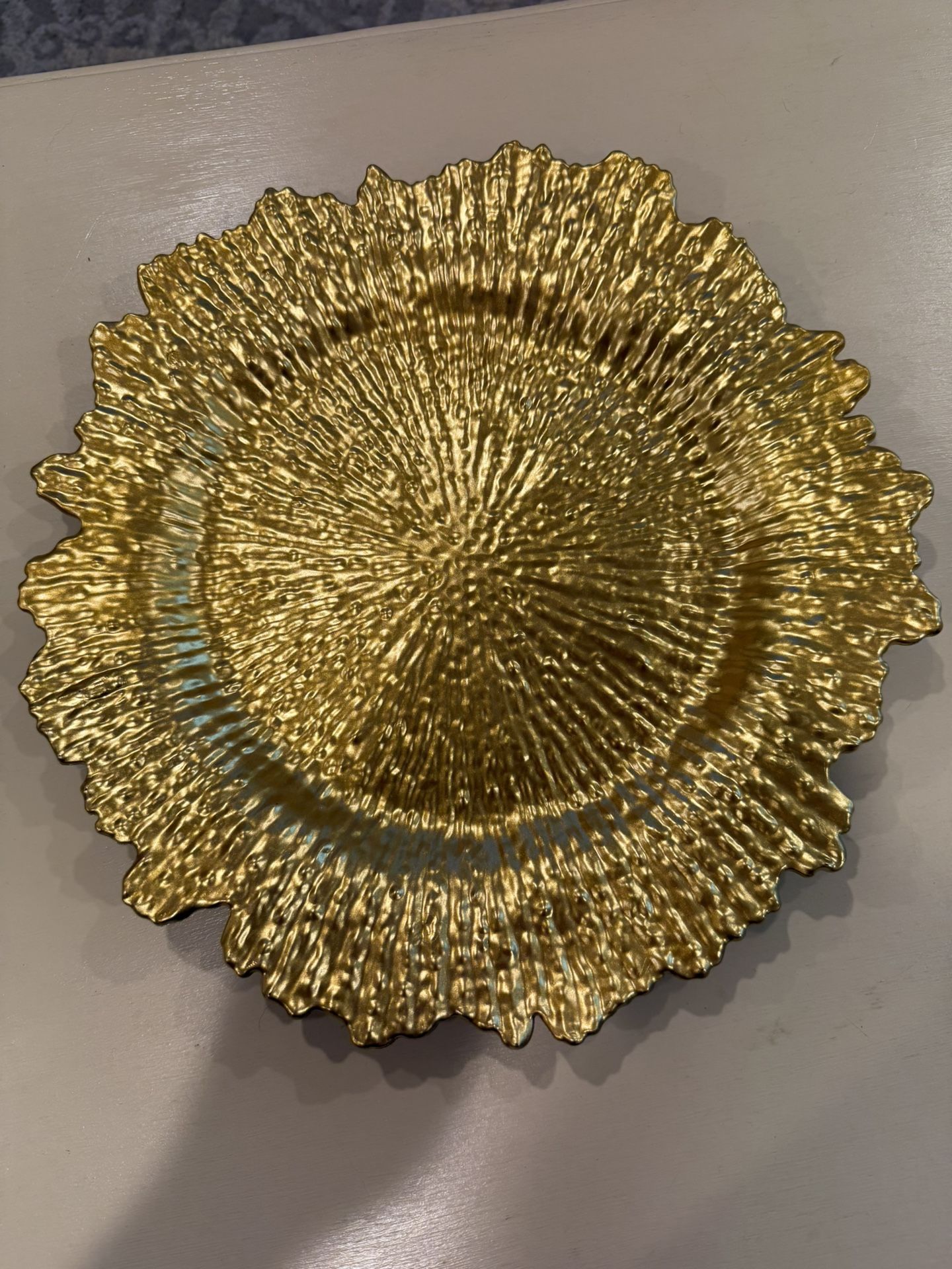 Gold Plastic Chargers - 250ct