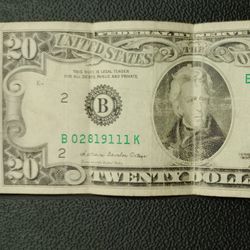 Collectible 1995 20$ Dollar Bill 