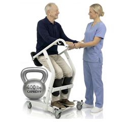 Vive Mobility Sit to Stand Patient Lift for Handicapped - Stand Assist Lift Aid for Home Care Use - Elderly Lift Assist Transfer Transport Chair