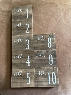 Event Sitting Table Numbers - yes available
