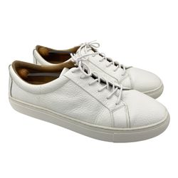 Vince Camuto mens leather white lace-up casual sneakers Size 11M