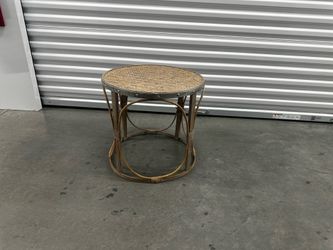 Straw side table