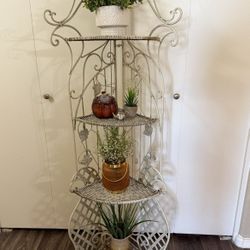 Vintage French Style 4 Tier Corner Plant Holder