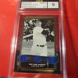 2003 SP Legendary Cuts Baseball #91 Mickey Mantle New York Yankees HOF UCG MINT 9