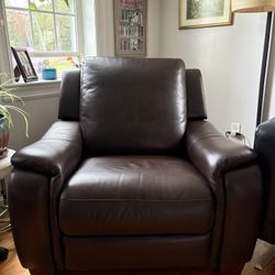 Ramiro Leather Recliner, Raymour & Flannigan 