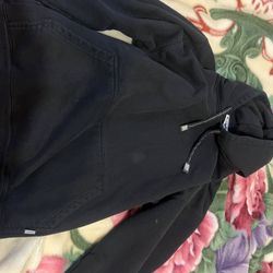 Large black pro club hoodie