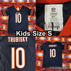 NFL Chicago Bears Mitchell Trubisky #10 Blue Jersey Kids Size Small (6/7)