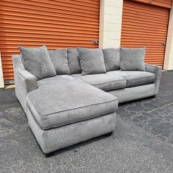 Free Delivery - Comfortable Gray Sectional Couch with Reversible Chaise