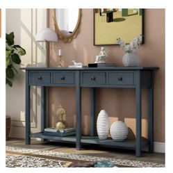  Navy Rectangle Particle Board End Table 