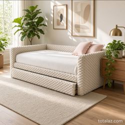 Upholstered Daybed with Trundle