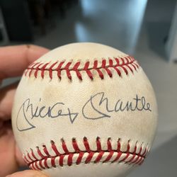 Mickey Mantle Signed Baseball - No Coa 
