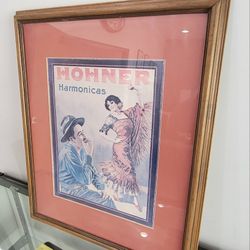 Vintage M. Hohner Harmonicas Art Poster (By F. Reils) 1900's